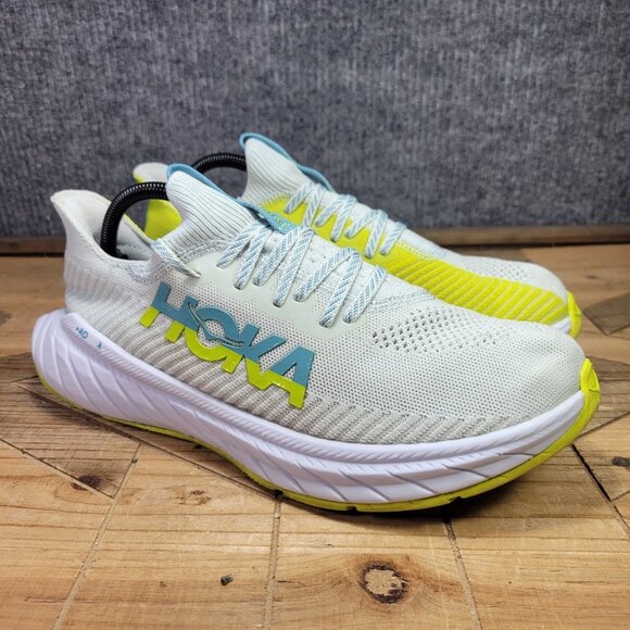 Hoka One One Men's 9.5 Carbon x 3 Billowing Sail Evening Primrose Running Shoes - Picture 1 of 12